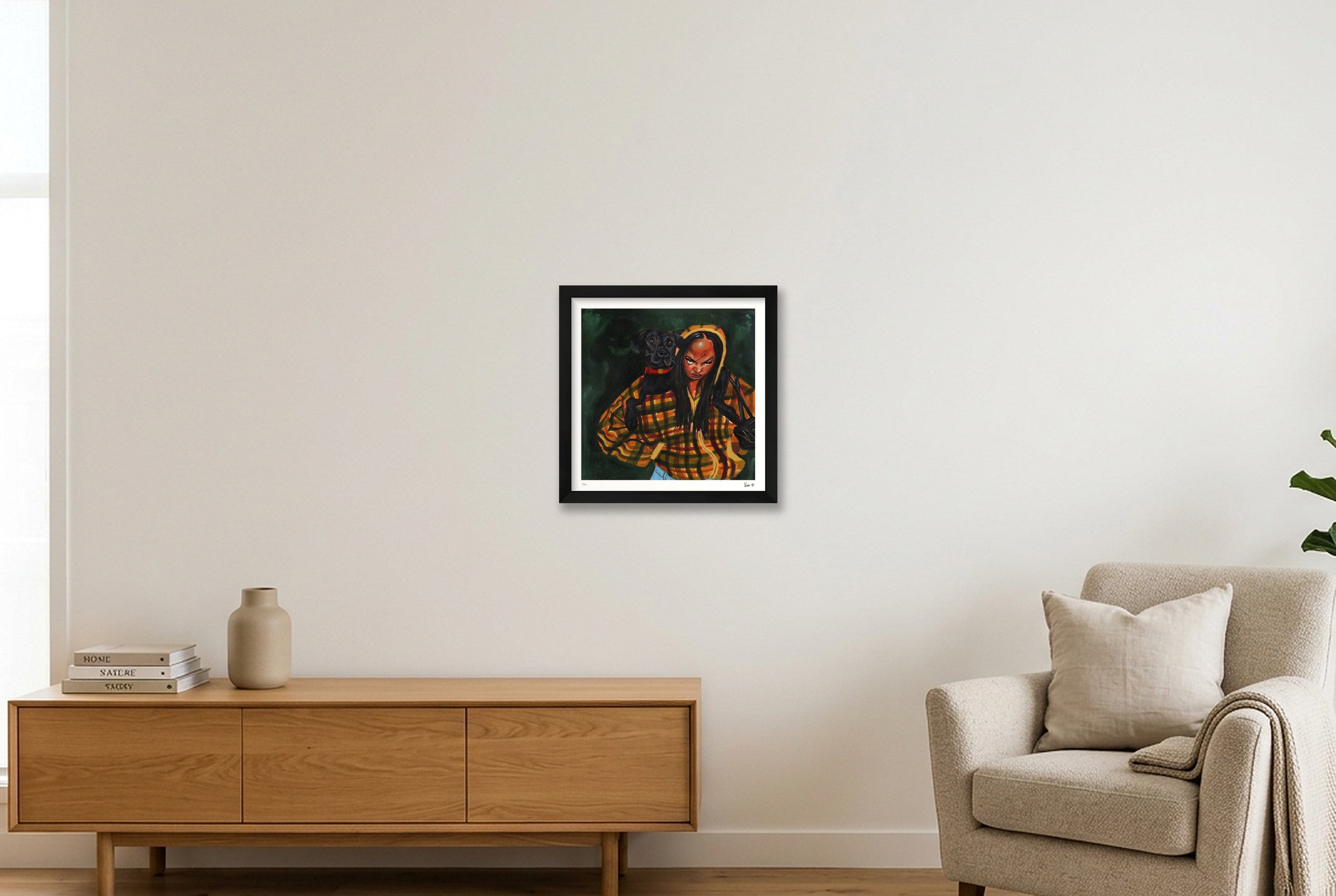 Dog Eats Dog World — 30×30cm, 12×12" Black Frame