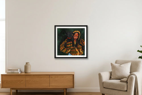 Dog Eats Dog World — 50×50cm, 20×20" Black Frame