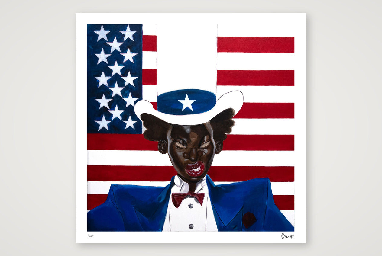 Auntie Sam — 30×30cm, 12×12" Print only